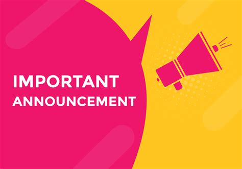 ANNOUNCEMENT: Please be .